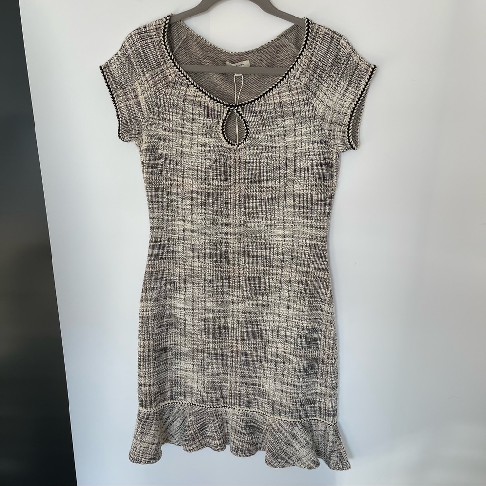 Max Studio - Black and cream color tweed dress - Size Small
